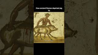 Painting pigs Ancient Rome vs Medieval 🐖 #pig #ancient #rome #medieval #art #shorts