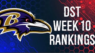 Top 12 Defense/DST Rankings Week 10 Fantasy Football