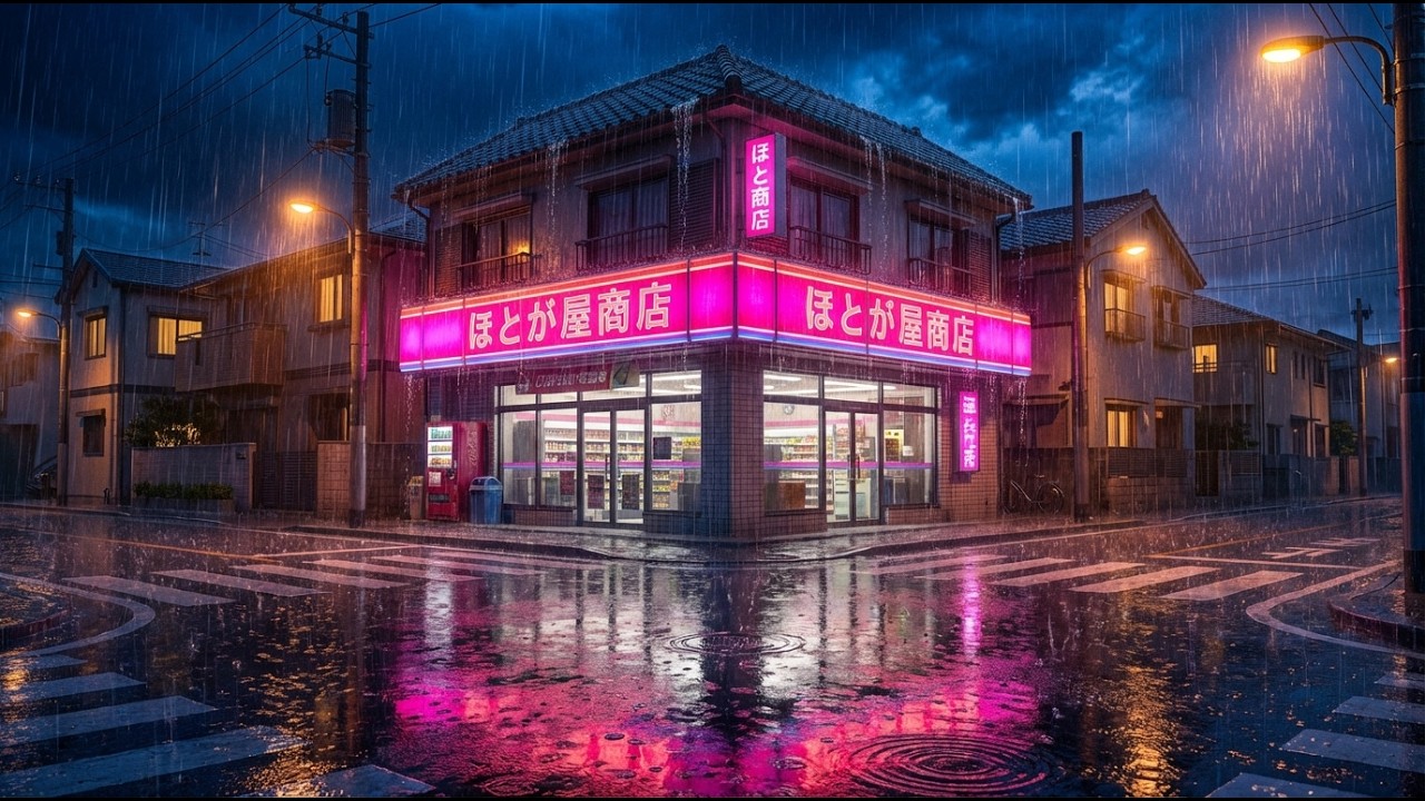 Tokyo Neon Rain Café 🌧️ Smooth Lofi Beats for Work, Study & Sleep