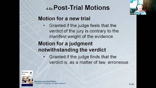 Post-Trial Motions & Appeals | Business Law 101