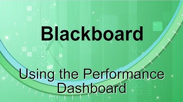 Using the Performance Dashboard