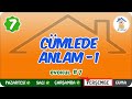 Cümlede Anlam- 1 | 7. Sınıf #uzaktaneğitim #evokul Kampı