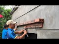 Technique Of Building Concrete Window Frames With Bricks And Cement By Professional Methods