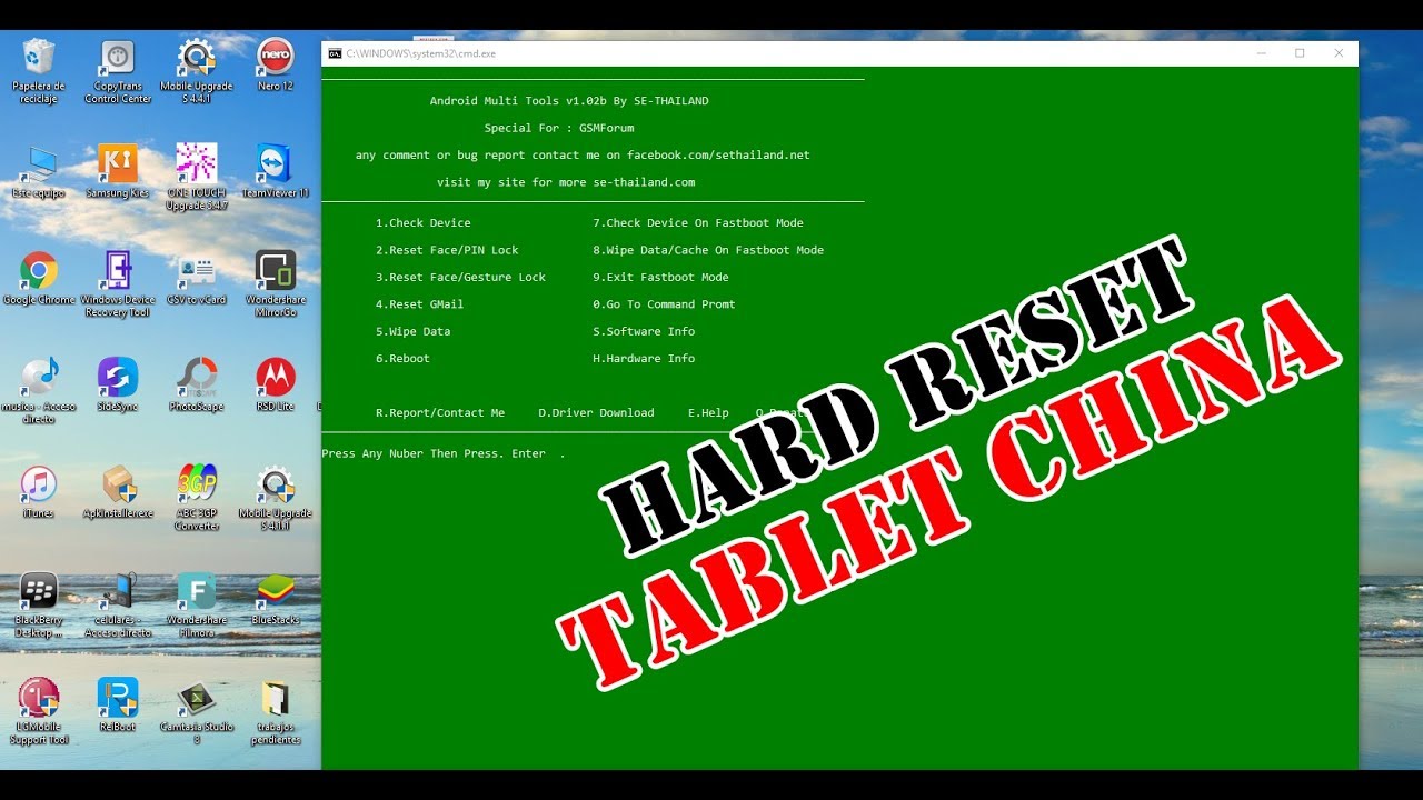 Quitar patron,contraseña tablet china hard reset con multi tool - YouTube