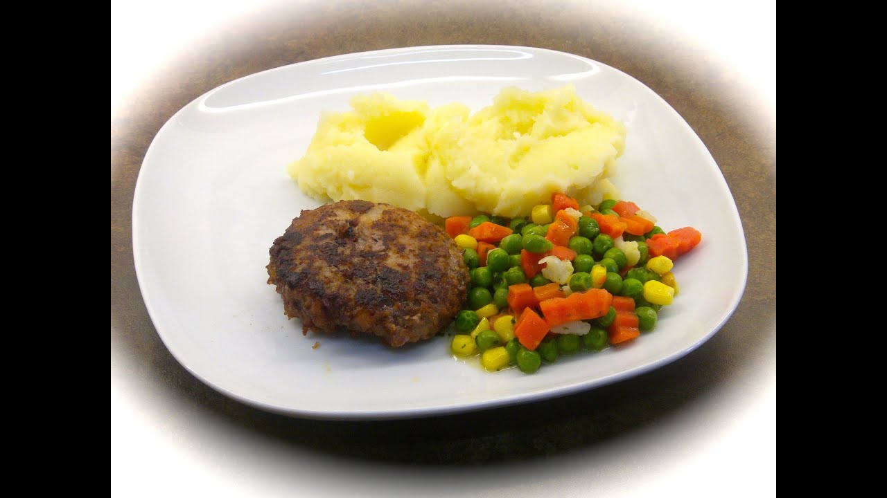 Fleischküchle, Buttergemüse, Kartoffelbrei - YouTube