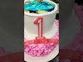 1st Birthday cake design for baby girl 😍🎂#birthday #cakes #short #viral #youtubeshorts #viralvideo