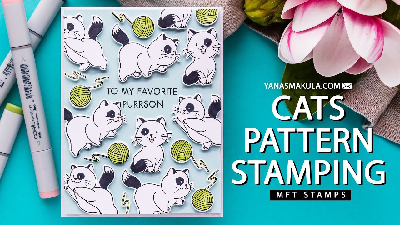 Cats Pattern Stamping with MFT YUZU Catitude