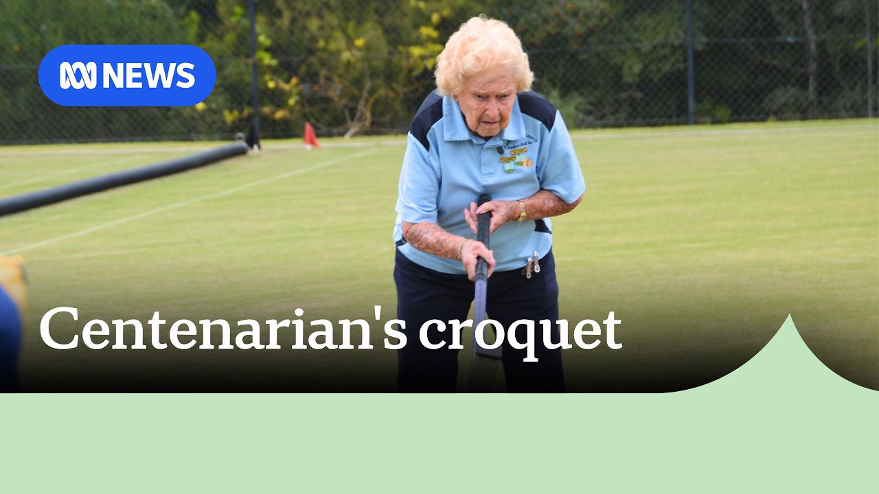 Croquet player attempts to break world record at 101 | ABC NEWS