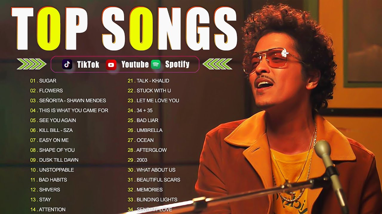 Bruno Mars, Adele, Ed Sheeran, Maroon 5, Dua Lipa, Rihanna, The Weeknd 💥 Billboard Top 50 This Week