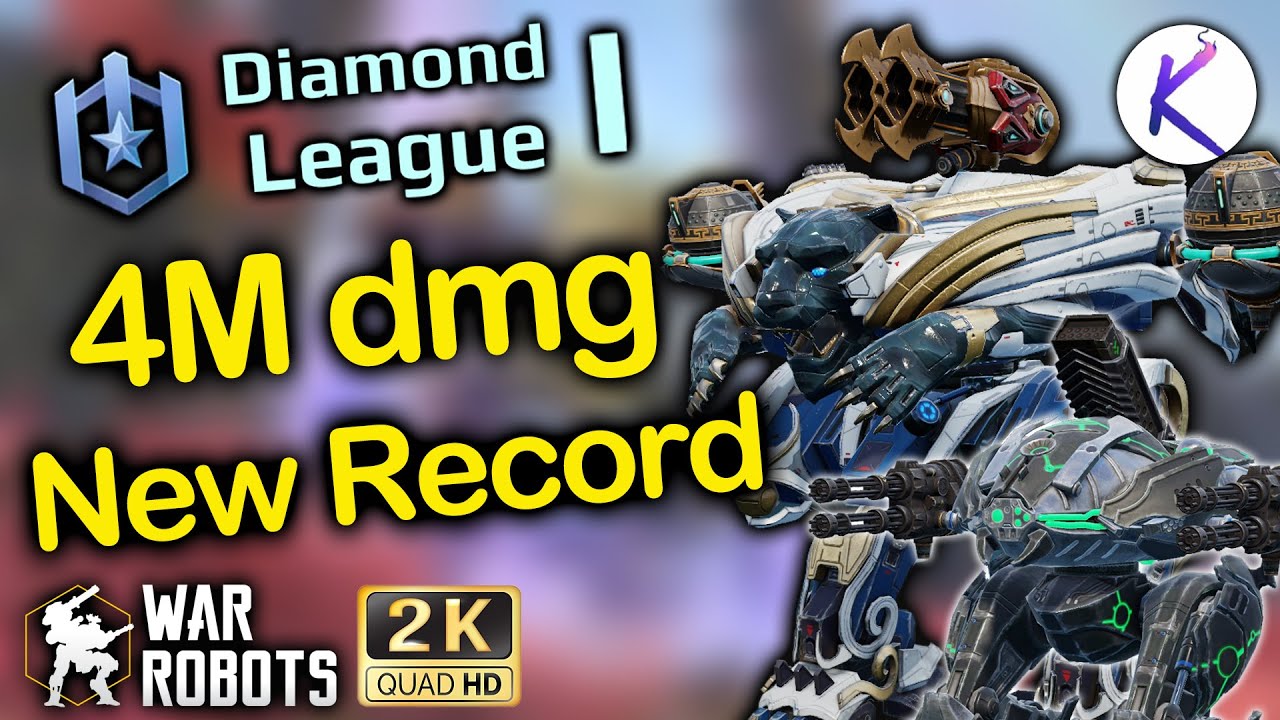 Luchador Fenrir new damage record on diamond league 1 war robots wr robot