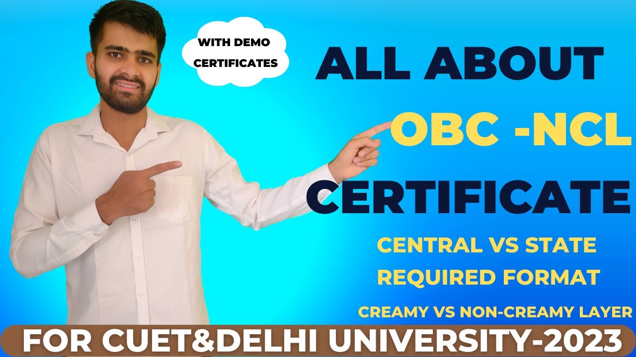 all-about-obc-certificate-for-cuet-delhi-university-du-central-vs