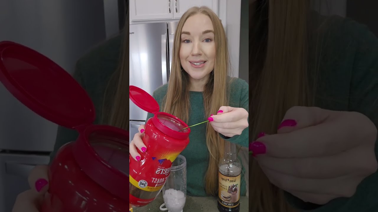 Keto s'mores iced coffee - low carb sugar free blended coffee drink