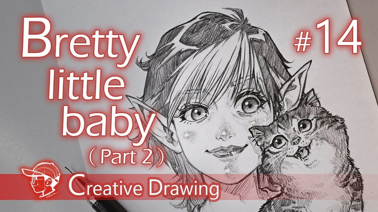【💁‍♀️ Elf & Kitten 🐱】How to draw Elf & Kitten so easy |【Creative Drawing #14】