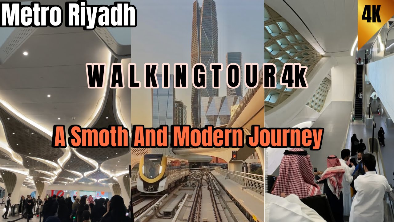 Riyadh Metro Station|Beautiful travel with metro💜|luxry train 🚂|4k ...
