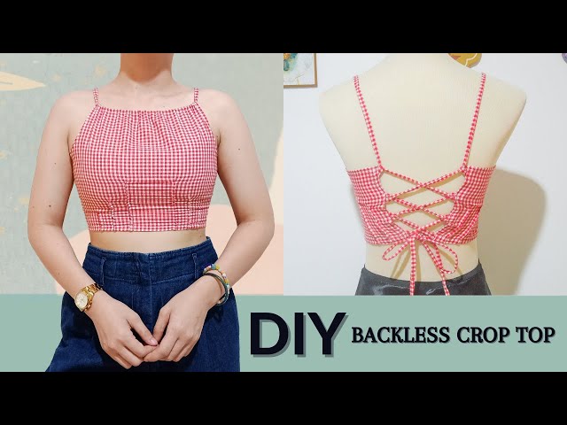 EASY DIY Ruched Backless Top 