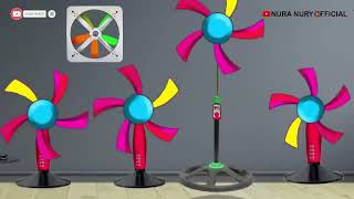 Ceiling Fan Video Animation | ANIMASI KIPAS ANGIN BALING BALING WARNA | Kipas Angin Exhaust