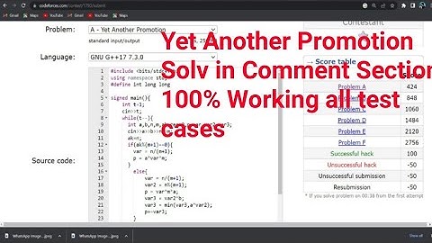 Yet Another Promotion codeforces Solution|| div2 Codeforces solution