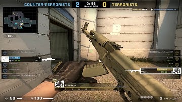 Noob SIlvwe, 1v5 Ace Clutch #Fake Site Map- Cache , Terrorists Side..50fps gameplay