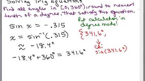 Solve Trig Equation 9 with calculator