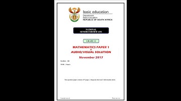 Grade 12  November 2017 Mathematics Paper 1 11 2