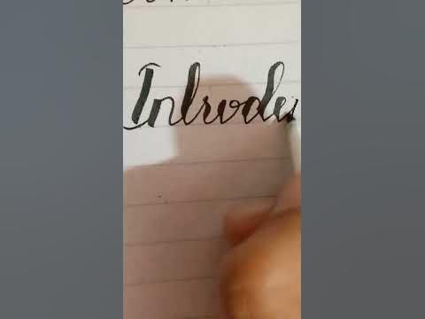 How to write INTRODUCTION in cursive writing. How to do calligraphy # ...