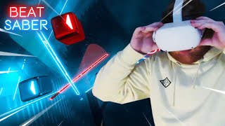Showing Off My IMPECABLE SKILLS Playing Beat Saber MULTIPLAYER CUSTOM SONGS With IlliterateCuck