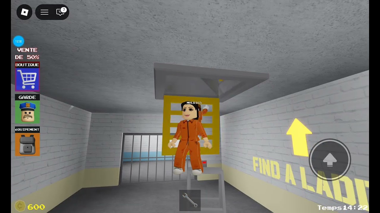 Je joue à ROBLOX (la prison de Barry) avec mon frère 