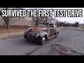 Taking The 1939 Ford Forgotten Hot Rod On It's First Test Drive!!!