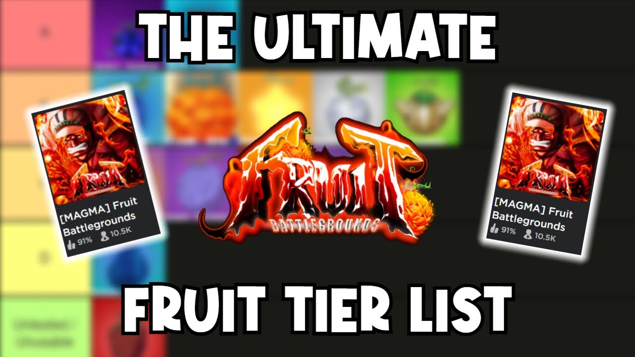 UPDATED] All Fruits Tierlist in Fruit Battlegrounds (CODES