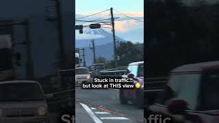 Traffic jam or dream view? You decide 😍 #MountFuji #JapanReels #FujiView