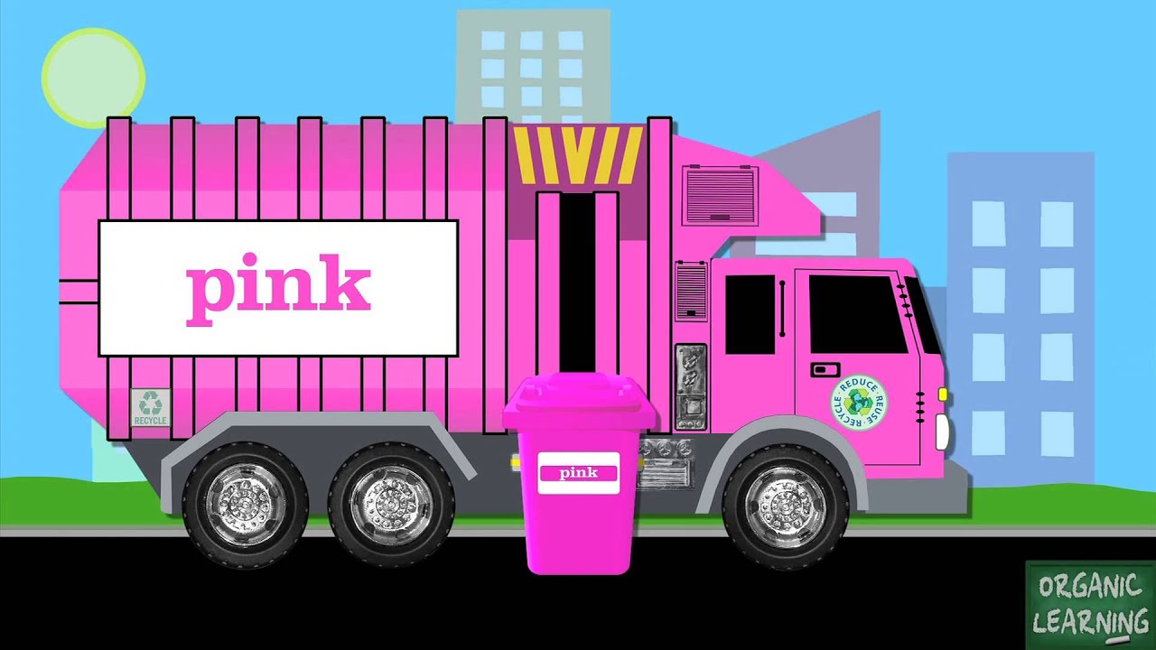 Garbage Trucks Teaching Colors Learning Basic Colours 