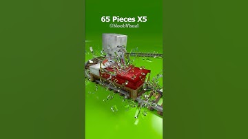 Glass broken pieces 3D simulation #effects #simulation #3d #animation #blender #minecraft