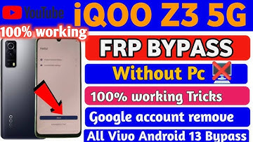 IQOO Z3 5G Frp Bypass | iQOO z3 5g Google Account Unlock | All iQOO FRP BYPASS ANDROID 14