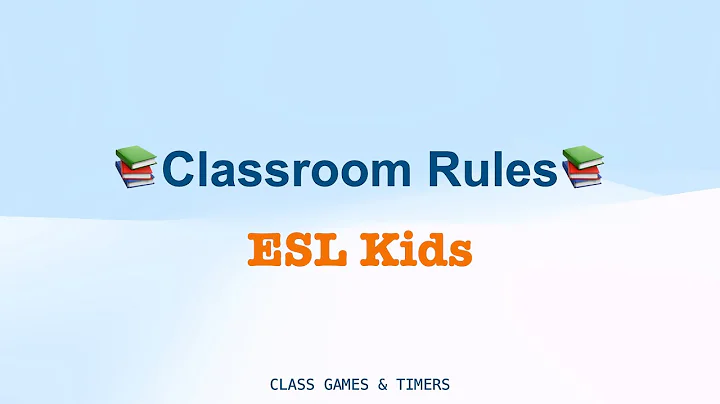 Classroom Rules Video / Kids ESL.
