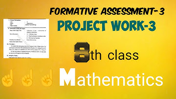 8th class FA-3 Maths Project Work - 3☝️