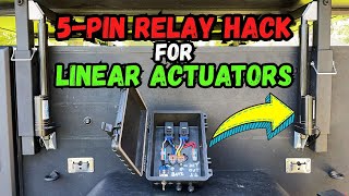 Easy How To Wire Linear Actuators with Dual 5-PIN Relays (feat. Smittybilt Scout Trailer)