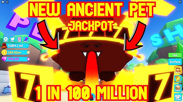JACKPOT NEW ANCIENT PET, 1 IN 100 MILLION! | ROBLOX MINING SIMULATOR 2