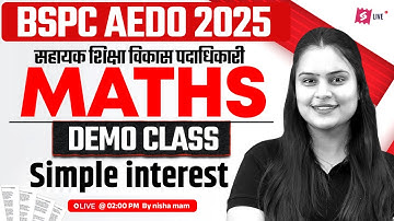 BPSC AEDO Vacancy 2025 | सहायक शिक्षा विकास पदाधिकारी | Maths Demo Class 1 | by Nisha Ma