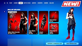 NEW Item Shop Red Roots Billie Eilish Skin BUNDLE Fortnite!