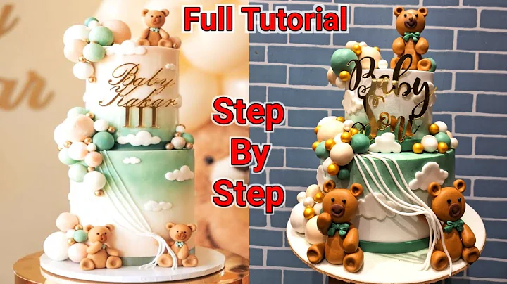 Pretty And Unique Teddy Bear And Balloons Birthday Cake | Teddy Bear And Cloud Cake
