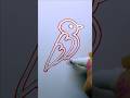 Drawing a bird with numbers 1 to 7🐦🐦 step by step #shorts #drawing #bird #howtodraw  #easydrawing