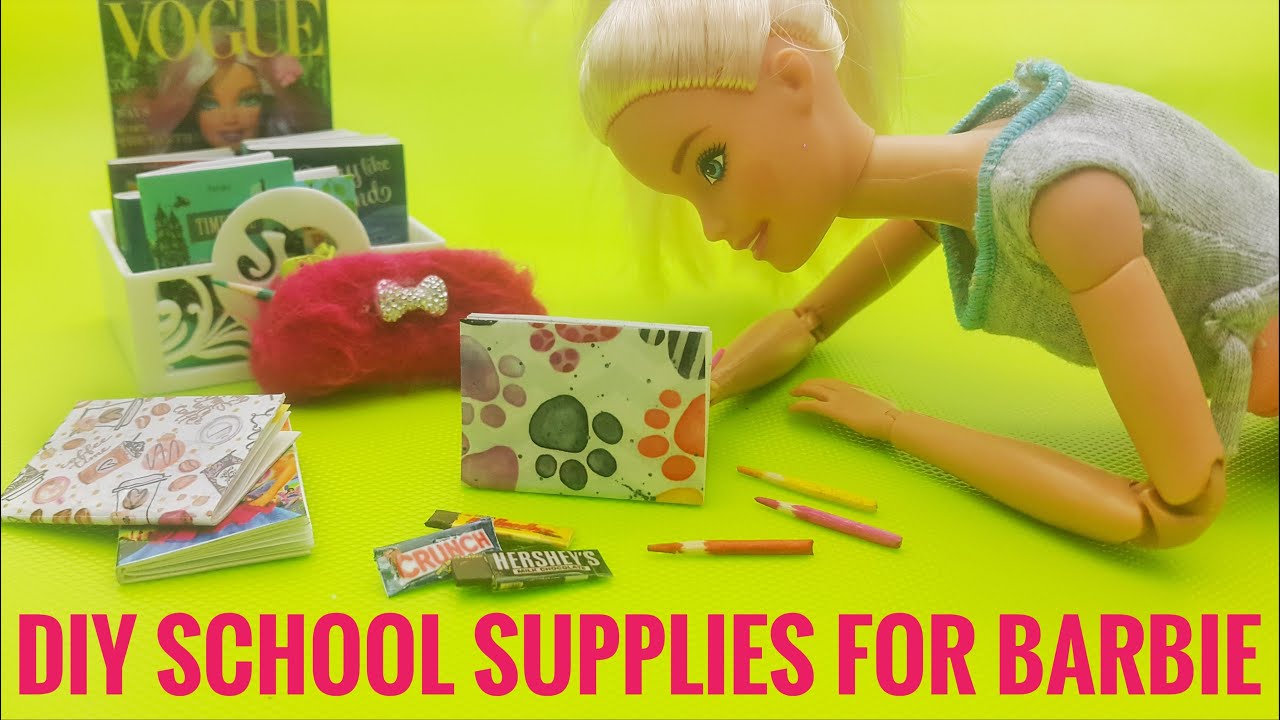 ⚡️ DIY - 5 Barbie HACKS and CRAFTS - no2 😍 Barbie School Supplies: Pen ...