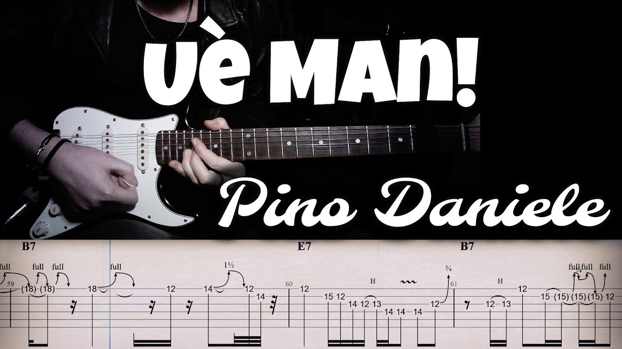 Uè Man! - Pino Daniele | Full TAB | Guitar cover | Tutorial