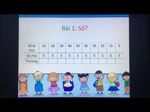 Toán: Bảng chia 5- Tuần 24 - Lớp 2