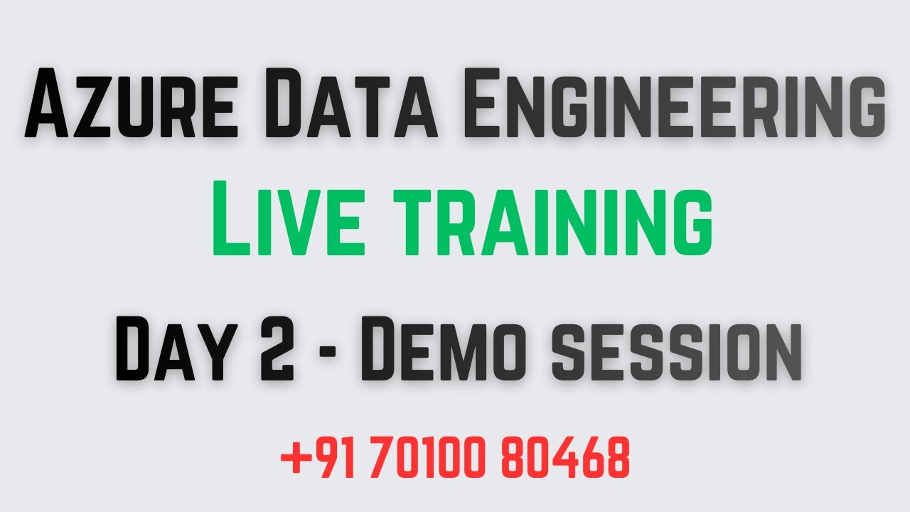 Azure Data Engineering - FREE DEMO - [Mon] 8:00 PM IST - YouTube