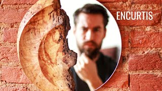 Carving A Round Mirror // Woodworking