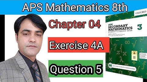 Exercise 4A Question NO 5 I Statistical Diagram I APS Maths 8th II New Secondary Mathematics Book 3