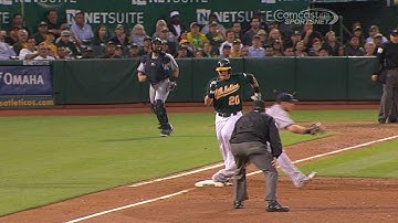 SEA@OAK: Reddick scores to break scoreless tie