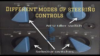 Different types of steering modes : Auto-pilot, Hand Steering - Follow Up & Non Follow Up ( NFU )