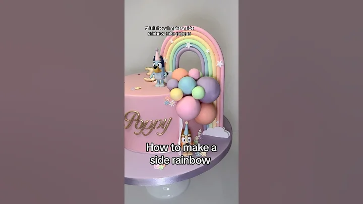 How to make a side rainbow cake topper  #howto#rainbowcaketopper#rainbowcake #cakedecorating#rainbow